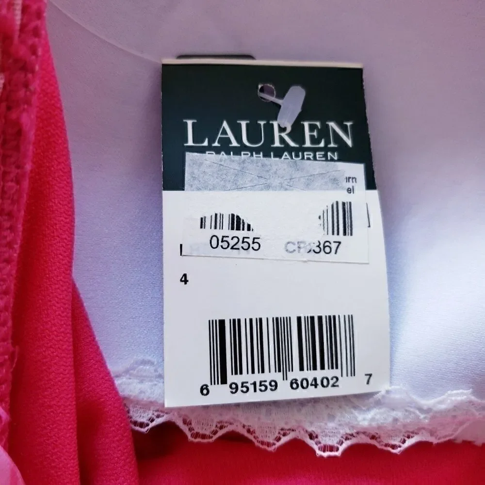 Lauren Semi Sheer Draped Swimsuit Size 4